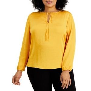 Long sleeve silky blouse